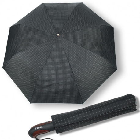 Doppler Magic XM Business - partnerský plně automatický deštník, černá, geometrický / abstraktní