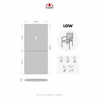 NATURE 3185 nízký - polstr na židli a křeslo