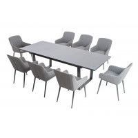 LIVORNO PARIS PEVNÉ ŠEDÉ - luxusní zahradní souprava 8+1