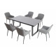 LIVORNO PARIS pevné šedé - luxusní zahradní souprava 6+1