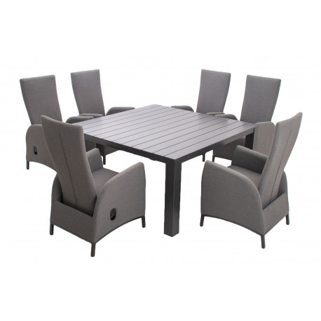 Luxusní zahradní souprava 6+1 Doppler PRATO PARIS šedé