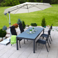 SALERNO - hliníkový zahradní stůl 150 x 90 x 76 cm