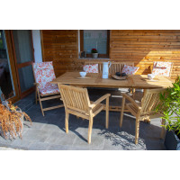TECTONA - dřevěný rozkládací stůl 180/240x100 cm