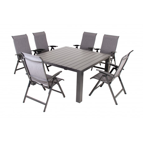 Hliníková zahradní souprava 6+1 Doppler PRATO YELMO ALU