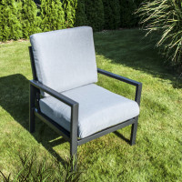 MORIS - zahradní hliníkové křeslo s polstrem