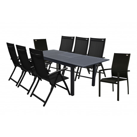 Doppler EXPERT ANTRACIT - zahradní hliníková sedací souprava 6+2+1