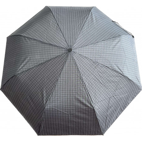 Derby Hit Mini gents printed / Herren gemustert- pánský skládací deštník, šedá, káro / kostka