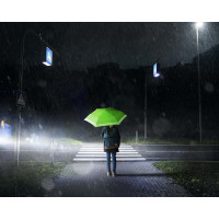 Fiber Havanna Safety Cross - dámský skládací deštník