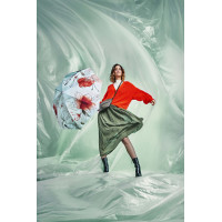 Carbonsteel Magic Floral - dámský plně automatický deštník