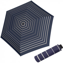 Fiber Havanna TIMELESS BLUE STRIPES - dámský skládací deštník