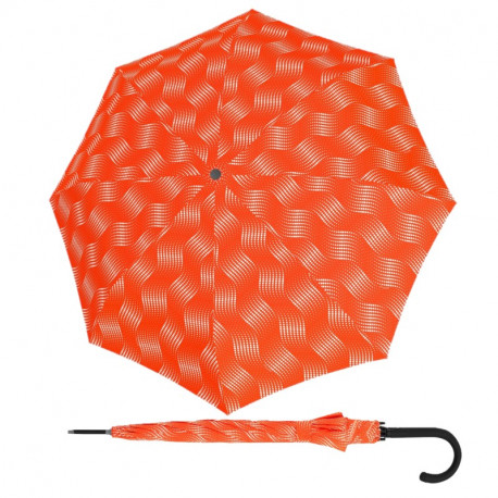 Doppler Fiber Flex Long AC Wave - dámský holový vystřelovací deštník, oranžová tmavá