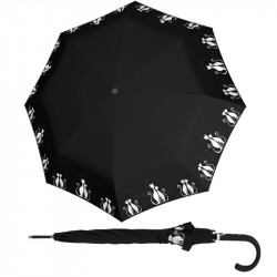 Fiber Flex AC Cats Family Black - dámský holový vystřelovací deštník