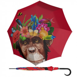 Modern Art Long AC Flower Monkey - holový vystřelovací deštník