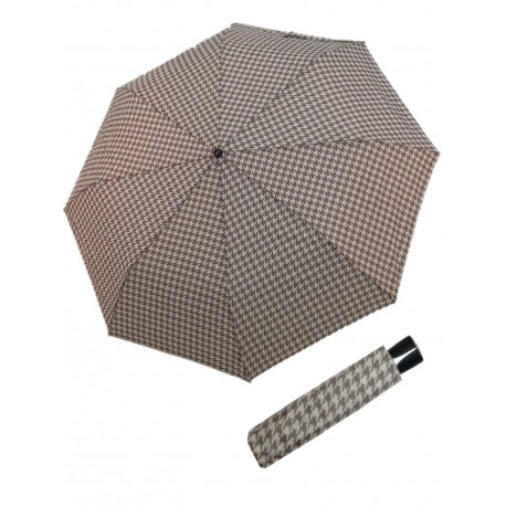 Doppler Fiber Mini Denver - dámský skládací deštník, béžová, geometrický / abstraktní