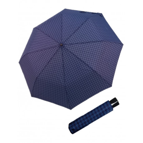 Doppler Fiber Mini Denver - dámský skládací deštník, modrá, geometrický / abstraktní