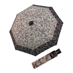 Fiber Mini Black White paisley - dámský skládací deštník