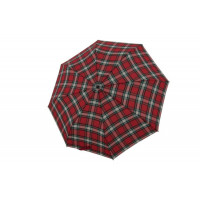 Carbonsteel Magic Check Red - dámský plně automatický skládací deštník