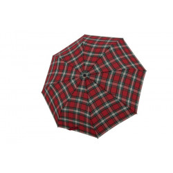 Carbonsteel Magic Check Red - dámský plně automatický skládací deštník
