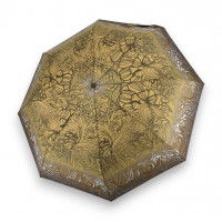 Mini Light Fashion Brown kytka - dámský skládací deštník