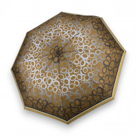 Mini Light Fashion Brown kruhy - dámský skládací deštník