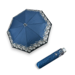 Mini Light Classic blue flowers - dámský skládací deštník