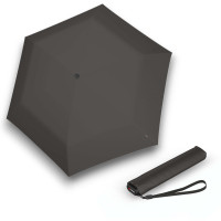KNIRPS US.050 DARK GREY - lehký dámský skládací plochý deštník