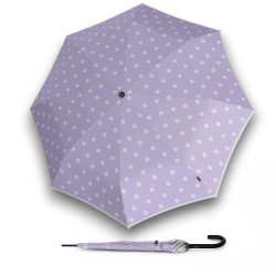 Knirps A.760 Stick Automatic Dot Art Lavender  - elegantní holový vystřelovací deštník