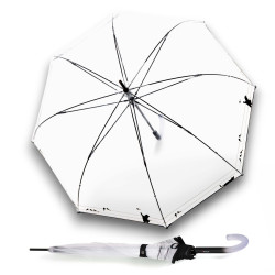 Knirps C.760 Stick Transparent Play - dámský průhledný holový deštník