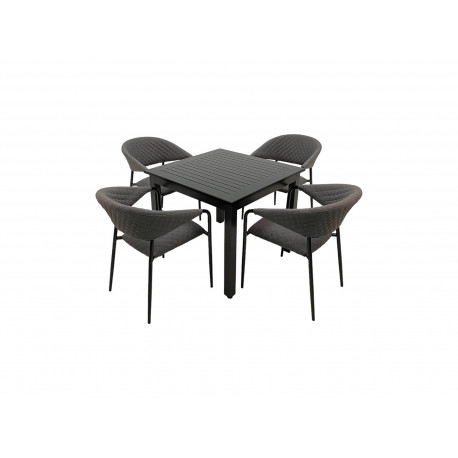 Hliníková sedací souprava 4+1 Doppler Expert 90 x 90 Melia Likatex