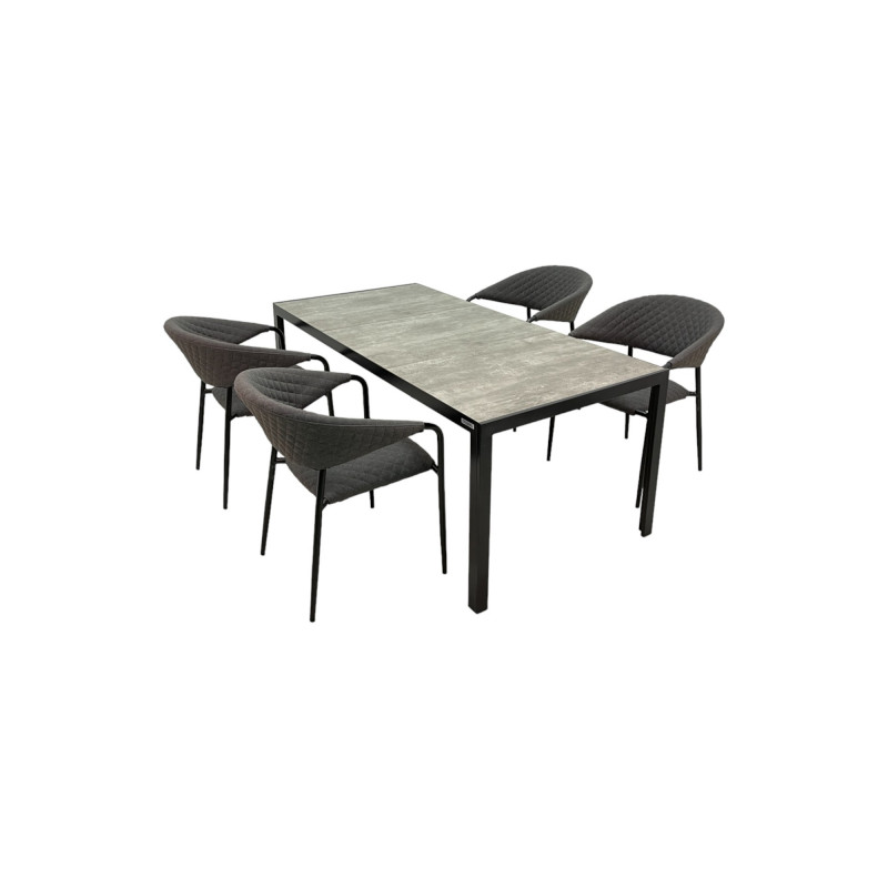 Bergamo Melia Likatex - hliníková sedací souprava 4+1