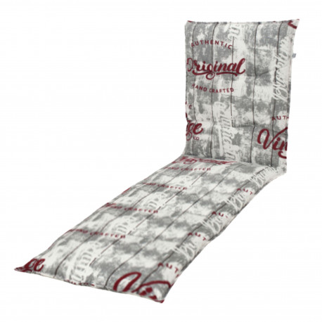 Doppler LIVING 2901 - polstr na zahradní lehátko, šedá, s motivem