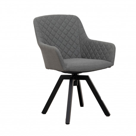 Doppler PARIS LIKA-TEX® šedé - luxusní otočné zahradní křeslo - Rozbalené zboží (N623)