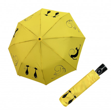 Doppler Fiber Magic Best Friends yellow  - dámský plně automatický deštník