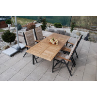 CONCEPT TEAK 4+1 - zahradní sedací souprava (hliník/teakové dřevo)