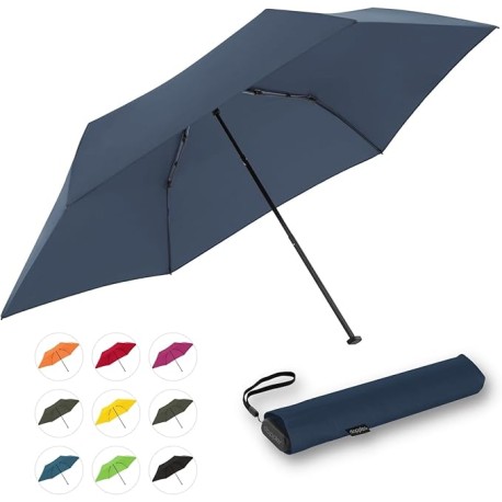 Doppler ZERO flat uni deep blue - skládací deštník