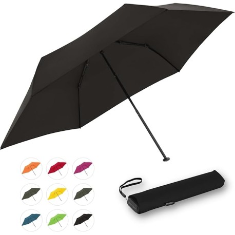 Doppler ZERO flat uni simply black - skládací deštník