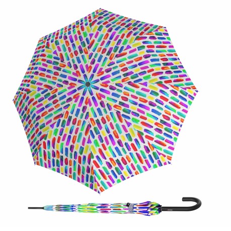 Knirps Knirps A.760 stick automatic create crystal  elegantní holový vystřelovací deštník