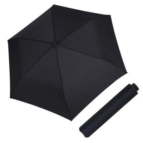 Doppler Zero large uni simply black  - dámský/dětský skládací deštník