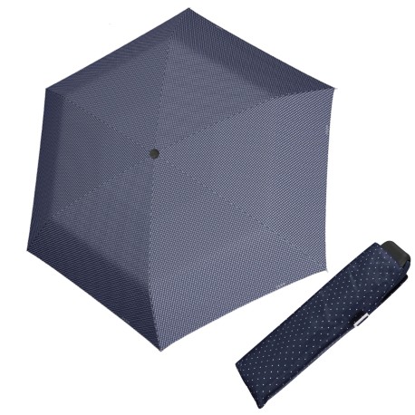 Doppler Carbonsteel Mini Slim Chic - dámský skládací deštník, modrá, puntík