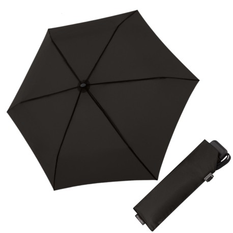 Doppler Carbonsteel Mini Slim uni - dámský skládací deštník, černá, plná barva