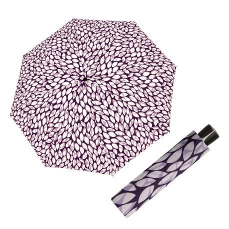 Doppler Fiber Mini Leaves indigo - dámský skládací deštník