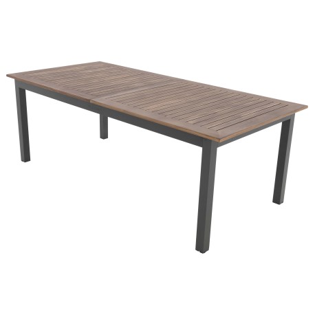 Doppler EXPERT WOOD Plus - zahradní rozkládací hliníkový stůl 150/210 x 90 x 75,5 cm