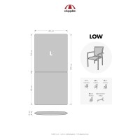 LIVING 5703 nízký - set 4 ks - polstry na křesla a židle