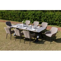 NOVA PARIS pevné mocca – luxusní zahradní souprava 6+1