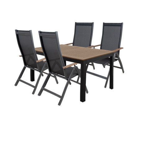 Doppler EXPERT WOOD Plus - zahradní hliníková sedací souprava 4+1