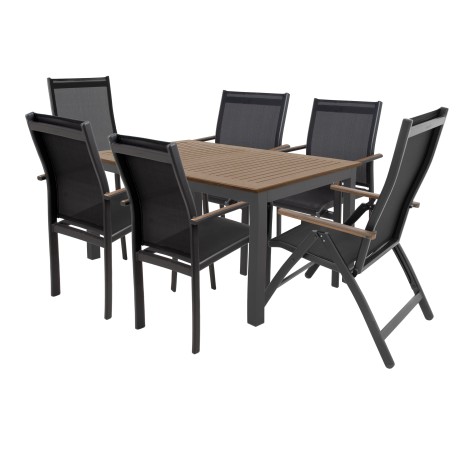 Doppler EXPERT WOOD Plus - zahradní hliníková sedací souprava 4+2+1