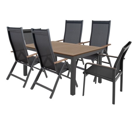 Doppler EXPERT WOOD Plus - zahradní hliníková sedací souprava 4+2+1