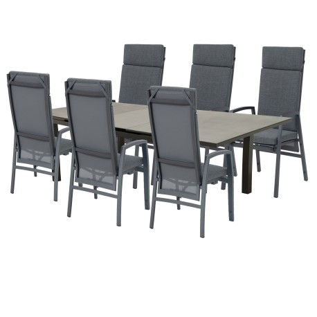 Doppler FIRENZE ARCTIC - zahradní hliníková sedací souprava 6+1