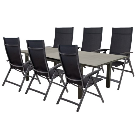 Doppler FIRENZE AVANTAGE antracit - zahradní hliníková sedací souprava 6+1