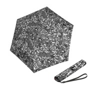 Knirps US.050 ultra light slim manual story black - lehký dámský skládací plochý deštník